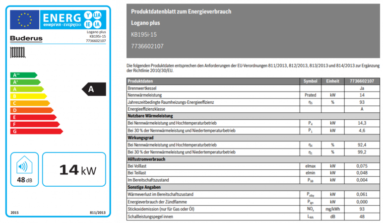 Ölbrennwert Logano plus KB195i Datenblatt