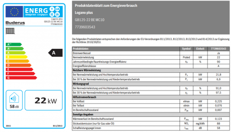 Ölbrennwert Logano plus GB125 Datenblatt