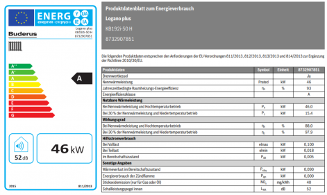Gasbrennwert Logano plus KB192i Datenblatt