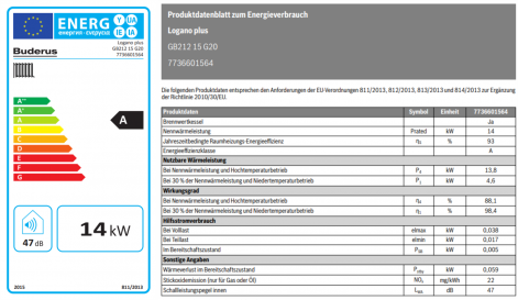 Gasbrennwert Logano plus GB212 Datenblatt