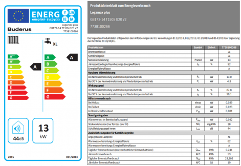 Gasbrennwert Logamax plus GB172T Datenblatt