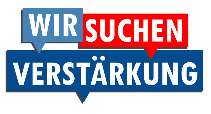 Logo wir suchen Verstärkung