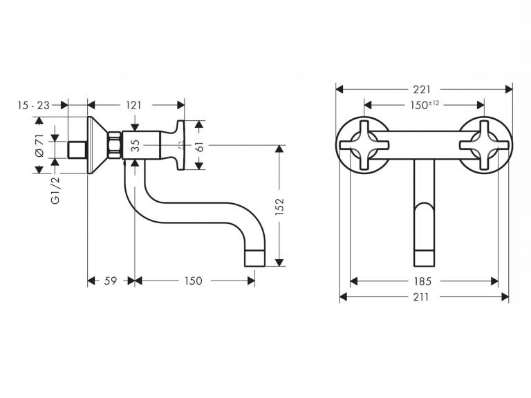 Küchenarmaturen Logis Classic maß