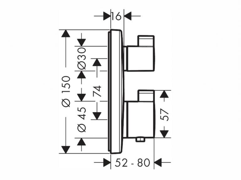 Badarmaturen Ecostat S maß
