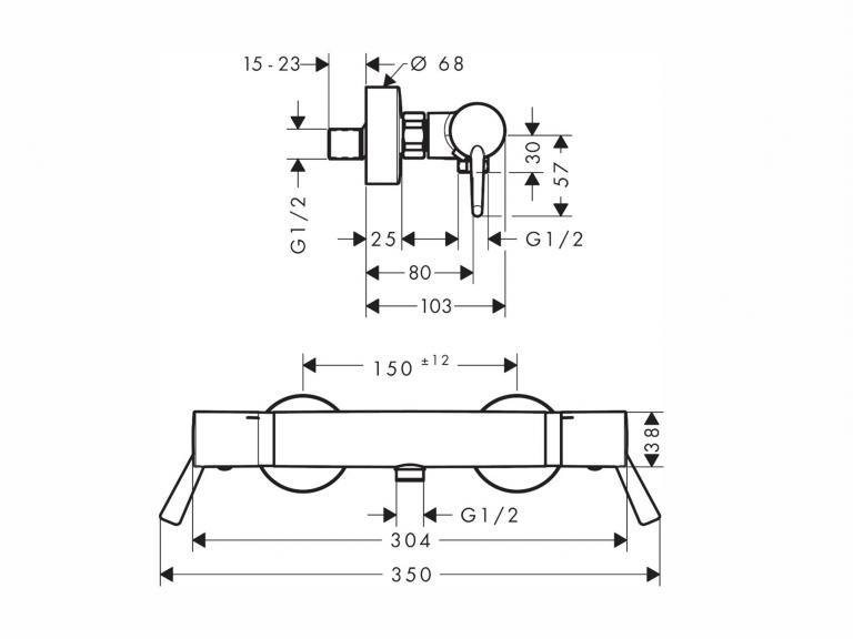 Badarmaturen Ecostat maß