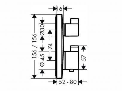 Badarmaturen Ecostat Square maß