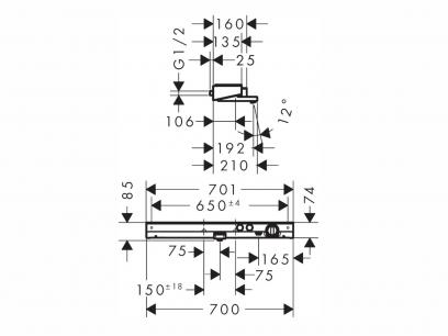 Shower Tablet Select maß