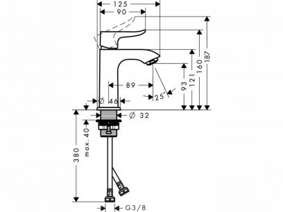 Küchenarmaturen Metris 110 maß