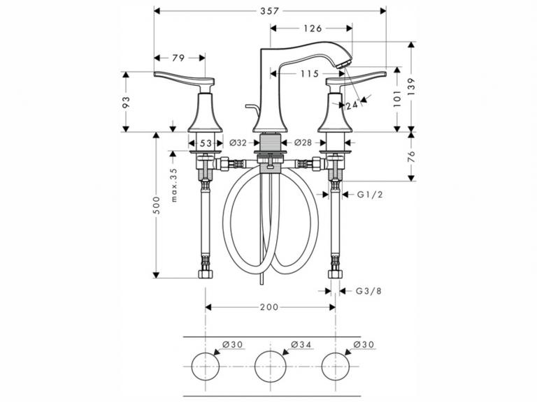 Küchenarmaturen Metris Classic maß