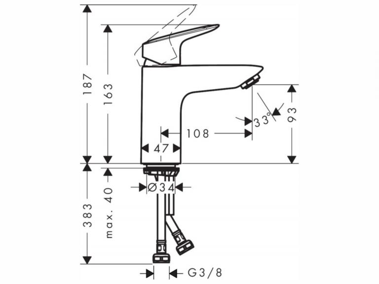 Küchenarmaturen Logis 100 maß