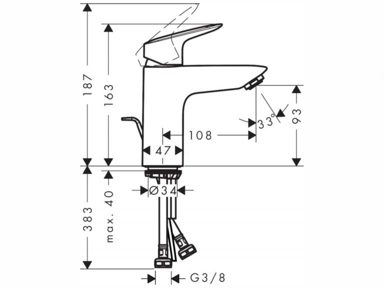 Küchenarmaturen Logis 100 maß