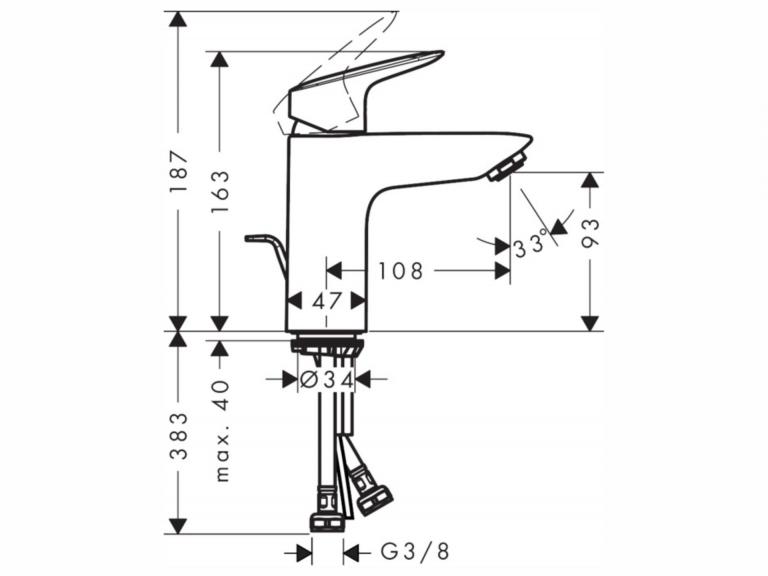 Küchenarmaturen Logis 100 maß
