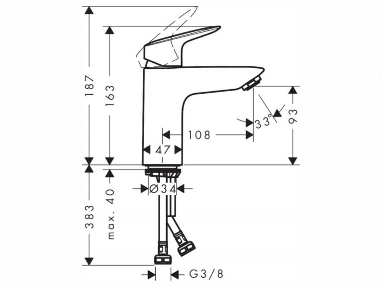 Küchenarmaturen Logis 100 maß